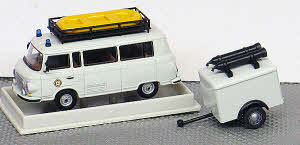 Barkas B 1000 Bus mit Anhänger Wasserrettung