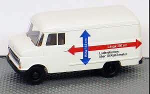 Opel Blitz Kastenwagen Bj.65 Lademaße